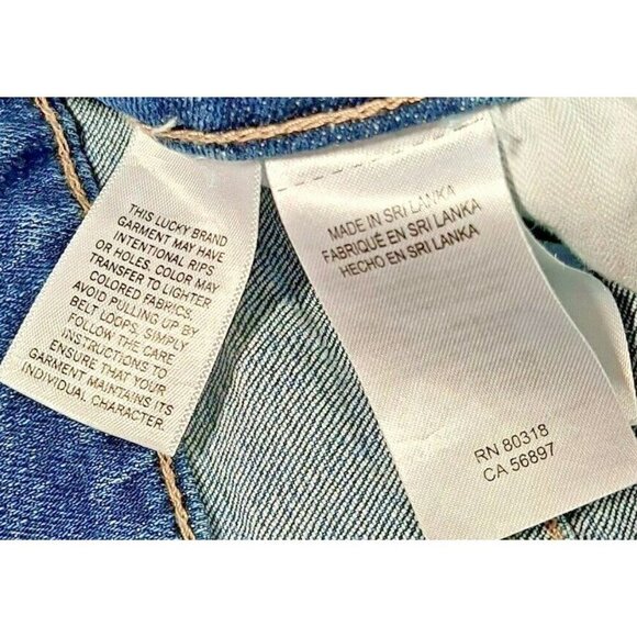 Lucky Brand Mid Rise Crop Ava Ankle Medium Blue Wash Denim Jeans Size 8/29 EUC - Picture 2 of 10